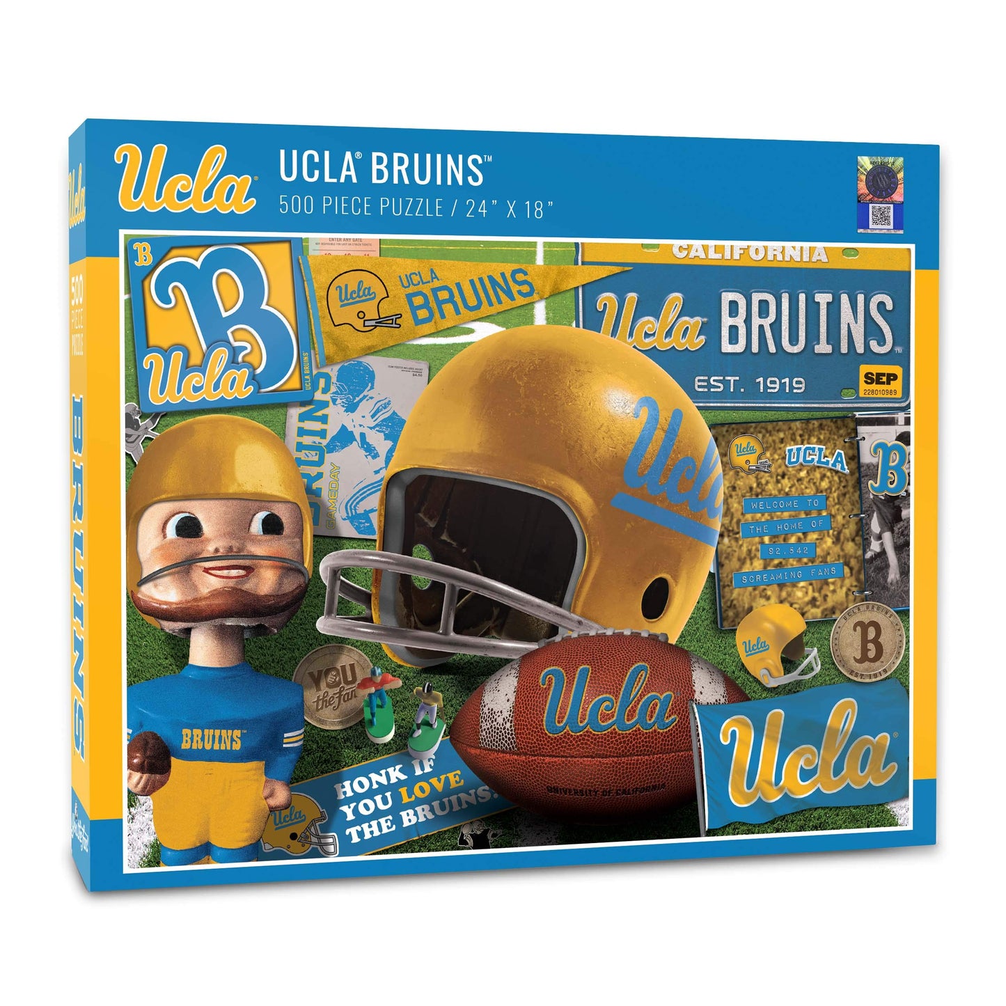 Youthefan Ncaa Ucla Bruins Retro Series Puzzle - 500 Pieces, Team Colors, Large