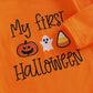 Lukivech My 1st Halloween Baby Boy Outfit Letter Print Long Sleeve Romper Pumpkin Ghost Spider Long Pants Hat 3Pcs Set (AA-Orang