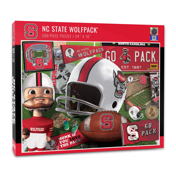 YouTheFan NCAA NC State Wolfpack Retro Series Puzzle - 500 Pieces, Large, Team Colors