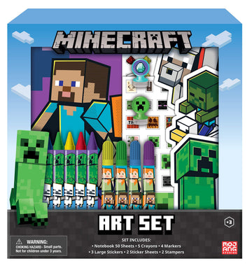Minecraft Kids Coloring Art Set | Stickers & Stampers