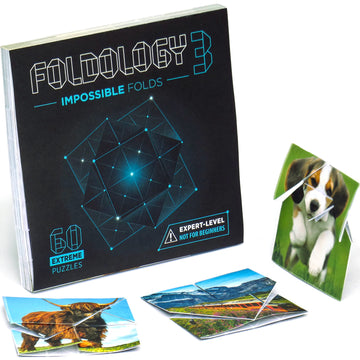 Foldology 3 - Impossible Folds. Expert-Level Puzzle Game. 60 Origami Brain Teasers For Teens And Adults. Challenging, Not For Beginners. Ages 13+