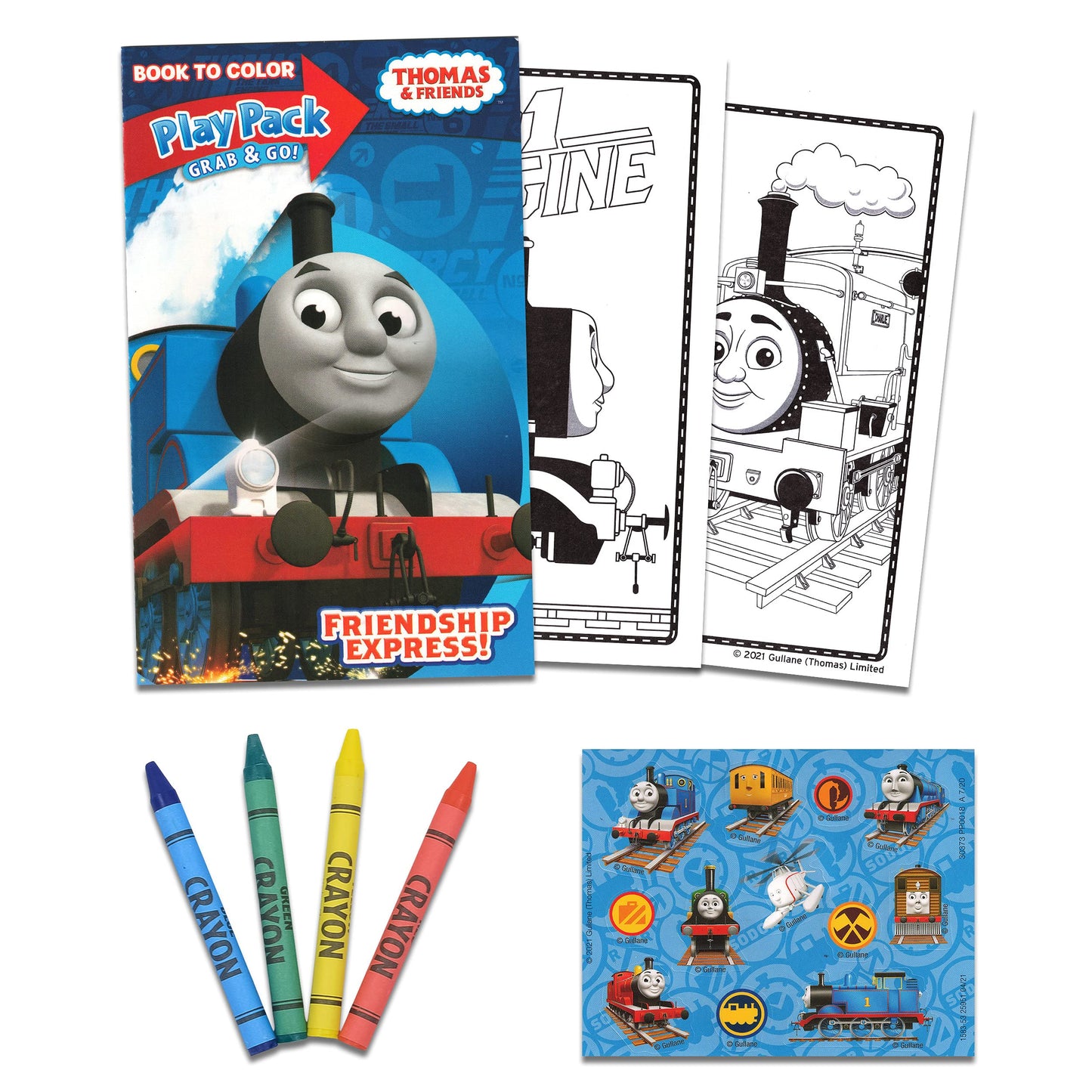 Bendon Kids Play Packs Bundle - 15 Count Party Favors with Coloring Book, Crayons & Stickers, Thomas and Friends Theme