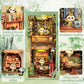CUTEBEE Book Nook Kit - DIY Miniature House Dollhouse Kit for mature-themed and Teens  Booknook Bookshelf Decor Alley Model Build with LED Light  Gifts for Family and Friends (Panda Bookshop)