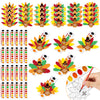K1tpde Thanksgiving Crafts with Watercolor Paint - 24 Set DIY Watercolor Paint Bulk with Turkey Greeting Card Kit for Kids Schoo
