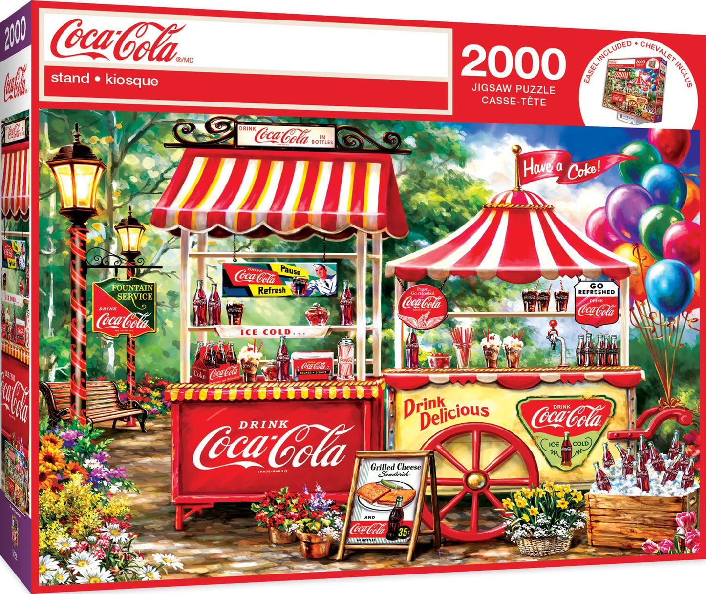 MasterPieces 2000 Piece Jigsaw Puzzle for Adults and Families - Coca-Cola Stand - 39x27