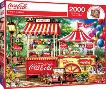 MasterPieces 2000 Piece Jigsaw Puzzle for Adults and Families - Coca-Cola Stand - 39x27