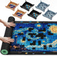 Lwoeo Jigsaw Puzzle Mat Roll Up, Black 48.4” X 30.7” Smooth Top Saver Pad Up To 2000 Pieces,Large Puzzel Matt Rollup With 6 Sorting Trays & 1 Storage Bag For Sorting Table, Board, Frame Puzzles Mats