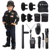 Spooktacular Creations Police Swat Costume For Kids, S.W.A.T. Police Officer Costume For Halloween Cosplay, Role-Playing, Carnival Cosplay, Themed Parties(Large(10-12 Yr))