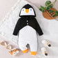 Gakizon Baby Boys Girls Outfit Baby Romper Hoodie Infant Baby Animal Outfit Penguin Costume