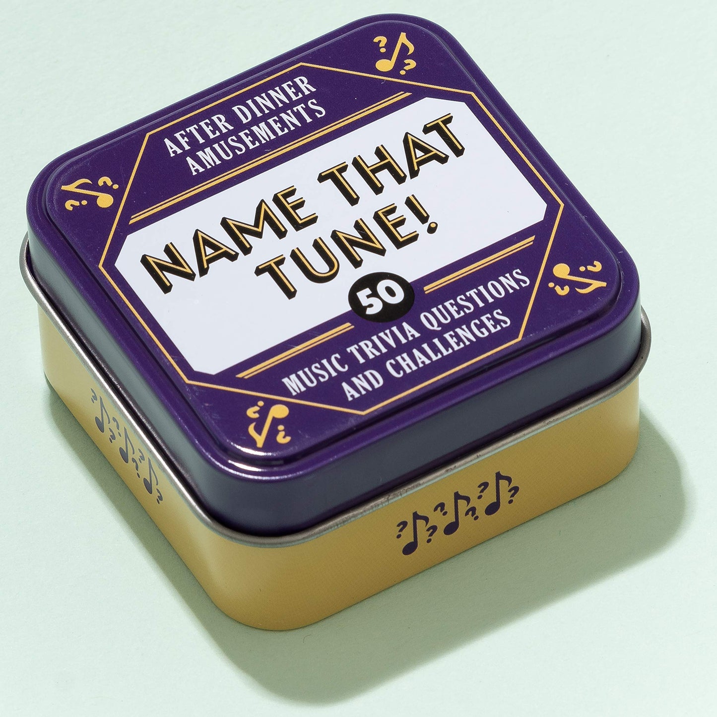 After Dinner Amusements: Name That Tune!: 50 Music Trivia Questions and Challenges (Family Friendly Trivia Card Game, Portable C