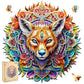 Qiuenisray Wooden Jigsaw Puzzles-Wolf,500 Pieces,15.7X16.5In,Royal,Wooden Puzzles For Adults,Unique Shape Animal Adult Puzzles,I