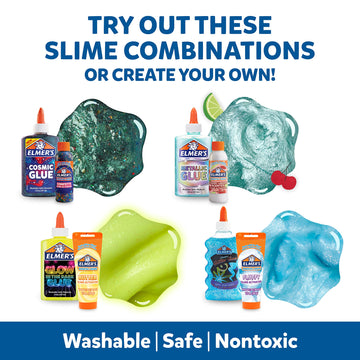Elmer’S All-Star Slime Kit, Includes Liquid Glue, Slime Activator, And Premade Slime, 9 Count