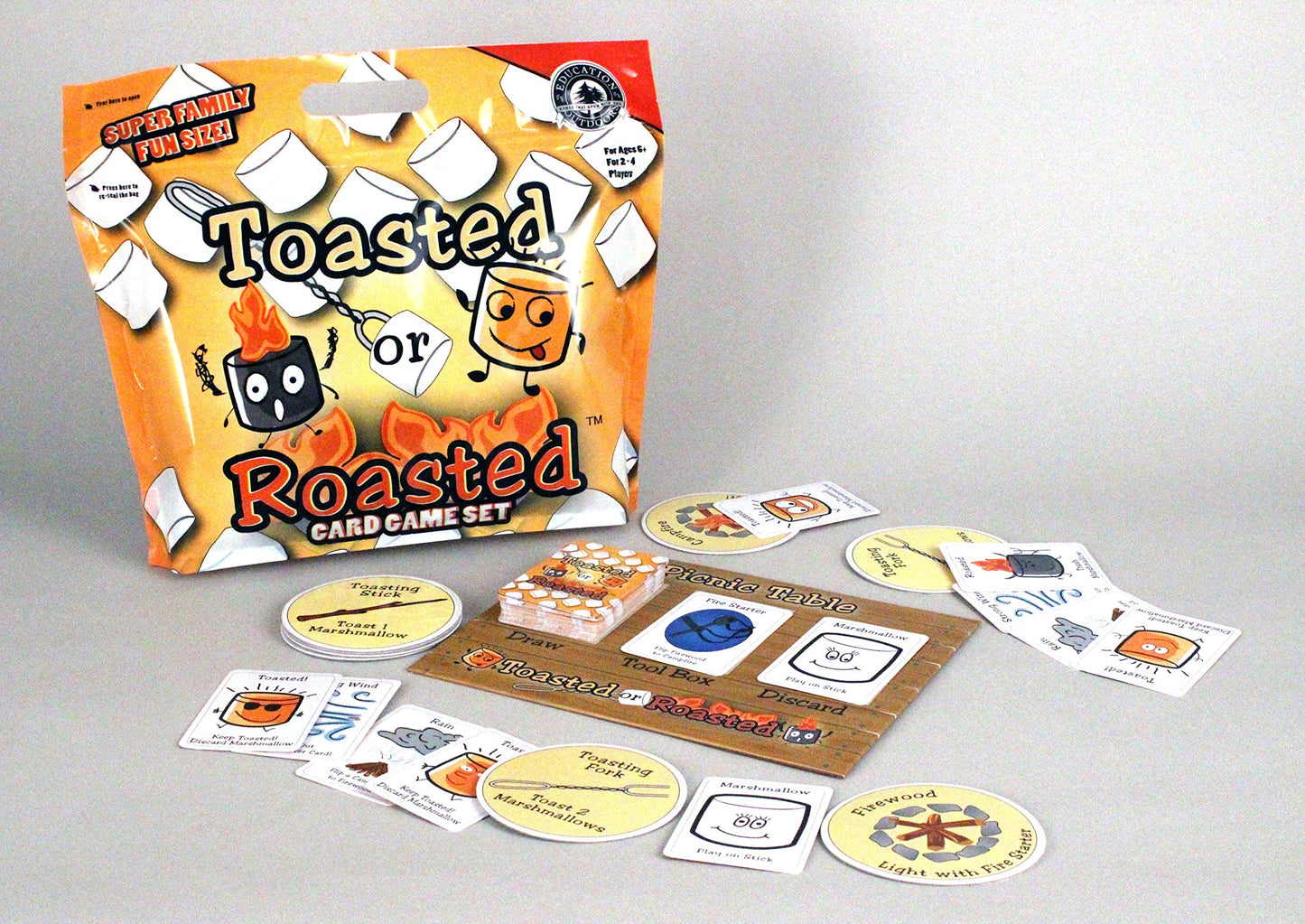 Education Outdoors Toasted or Roasted Card Game - TR1 Model, Resealable, Original Version
