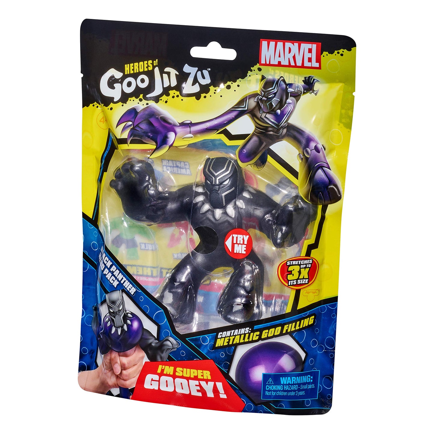 Heroes Of Goo Jit Zu Licensed Marvel Hero Pack - Black Panther, Multicolor, 41099