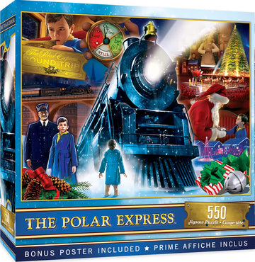 MasterPieces 550 Piece Glitter Christmas Jigsaw Puzzle - Polar Express Ride 550-18 x24