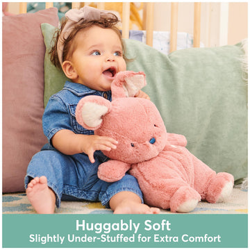 Gund Baby Oh So Snuggly Bunny Stuffed Animal, Bunny Toddler Toy, Dusty Rose Pink, 12.5''