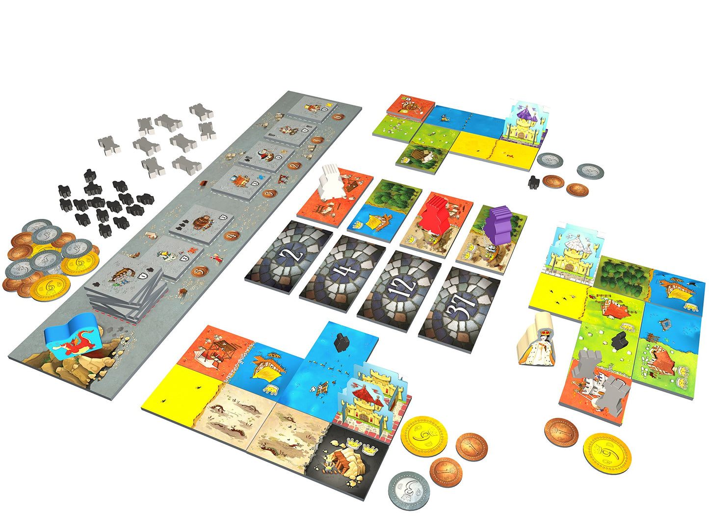 Blue Orange Games Queendomino Board Game - Family or mature-themed Strategy Board Game for 2 to 4 players. Recommended for ages 8 & Up