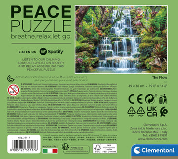 Clementoni 35117 Peace Flow 500 Pieces, Made In Italy, Jigsaw Puzzle For Adults, Multicolor, Medium