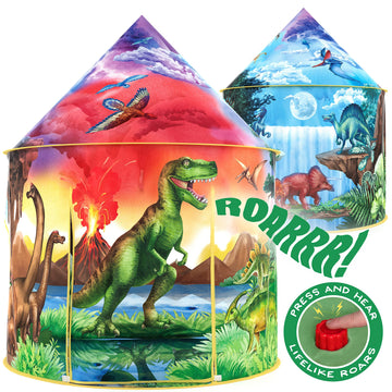 W&O Dragon Hero Play Tent with Roar Button - Epic Pop Up Tent for Boys & Girls - Perfect for Indoor & Outdoor Adventures