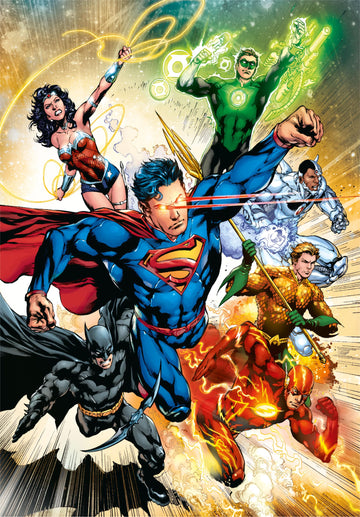 Clementoni Jigsaw Puzzle Dc Comics, Justice League 500 Pieces - Poster Included, Puzzle For Adults 14-99 Years, Gift For Men/Wom