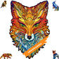 Unidragon Wooden Jigsaw Puzzles - Fiery Fox, 308 Pcs, King Size 10.6'X15.7', Beautiful Gift Package, Unique Shape Best Gift For Adults And Kids
