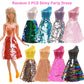 Miunana 23 Pcs 11.5 Inch Girl Doll Fashion Top And Pants 10 Pairs Of Girl Doll High Heels Shoes,Girl Dolls Sequin Dress For Doll