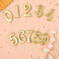 PHD CAKE 2.76 Inch Elegant Gold 3 Number Birthday Candles, Gold Number Candles, Cake Number Candles, Party Celebration