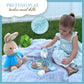 KIDS PREFERRED Beatrix Potter Peter Rabbit Wooden Tea Set for Pretend Play, 11 Pieces