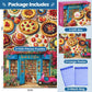 2 Pack 500 Pieces Puzzle for mature-themeds Bookstore Jigsaw Puzzles 500 Pieces Delicious Pie Dessert Puzzles for mature-themeds 500 Piece Colorful enhanced Cardboard Puzzle Family Activity Gift 20.5x15 in