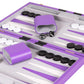 Backgn Set 11 inch  Small - Classic Board Game for mature-themeds and Kids with enhanced Leather Case - Includes Strategy & Tip Guide (Purple)