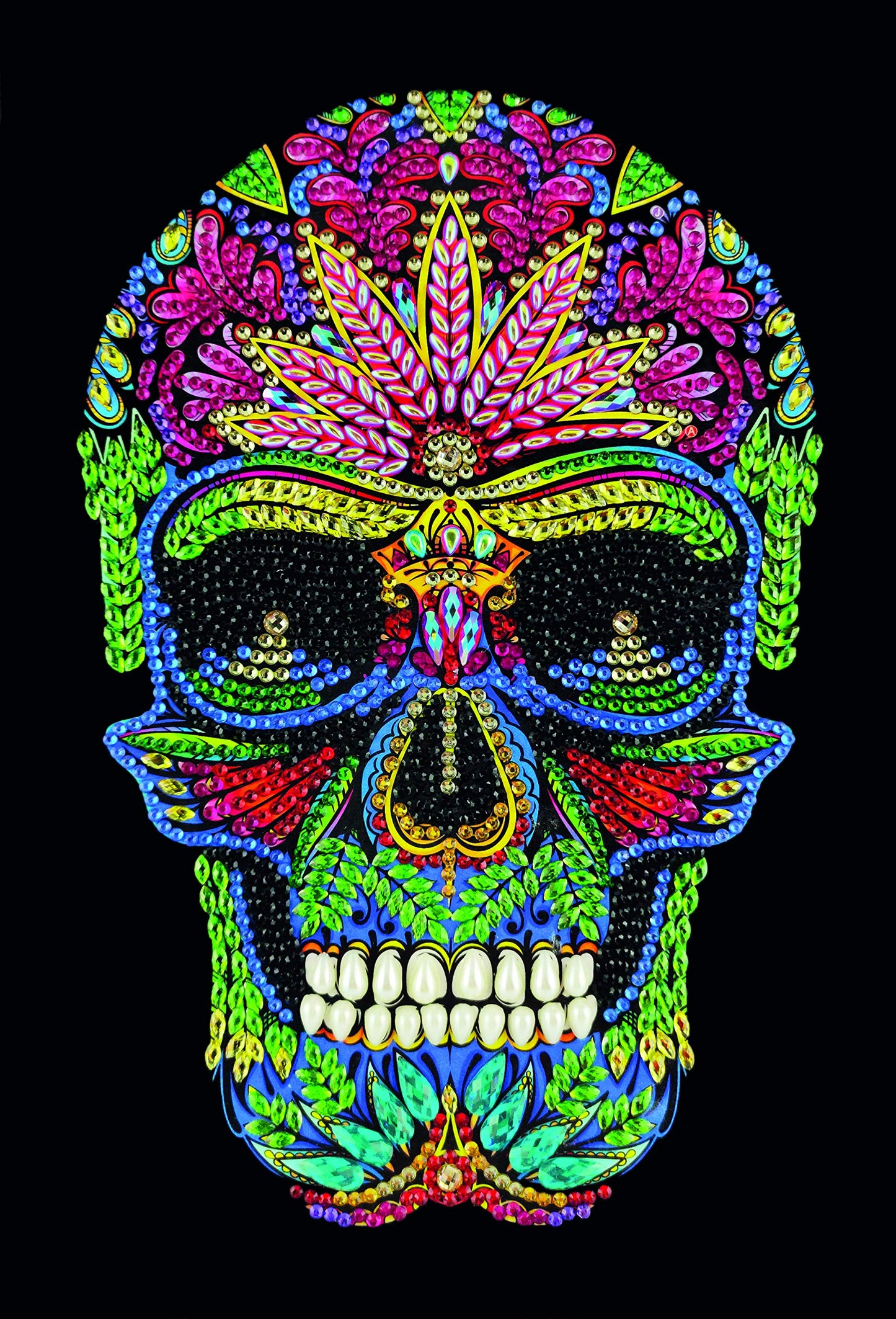 Crystal Art Diamond Painting Notebook - Skull Notebook Kit - Create a Sparkling Notebook Cover using Crystals - For ages 8 and u