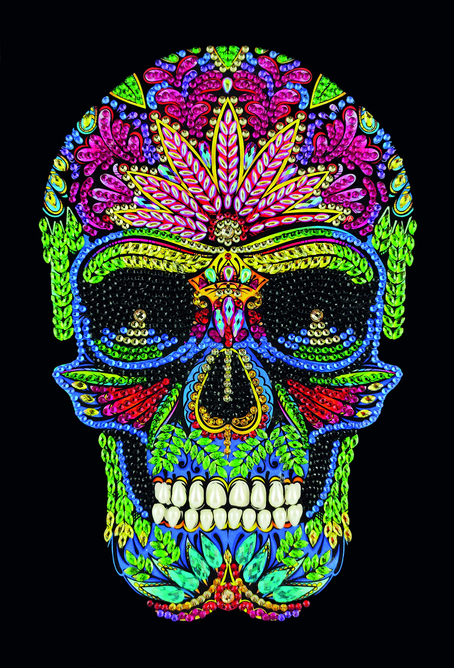 Crystal Art Diamond Painting Notebook - Skull Notebook Kit - Create a Sparkling Notebook Cover using Crystals - For ages 8 and u