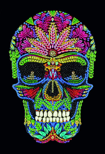 Crystal Art Diamond Painting Notebook - Skull Notebook Kit - Create a Sparkling Notebook Cover using Crystals - For ages 8 and u