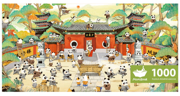 Puzzles For Adults 1000 Pieces, Momibook Jigsaw Puzzles Of Animal Chinese Panda, Painting Image 81.3X40.6Cm(32''X16'') Toys & Ga