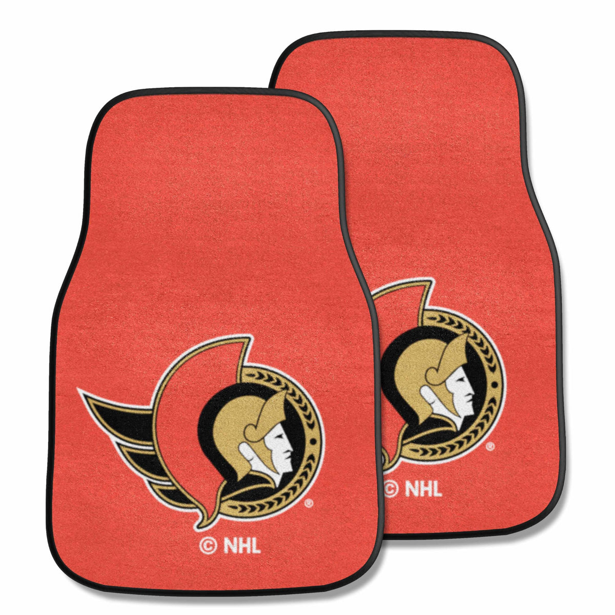 FANMATS NHL Ottawa Senators Nylon Face 2-pc Carpet Car Mat , 18x27