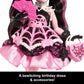 Monster High Scary Sweet Birthday Doll  Draculaura in Pink Party Dress with Themed Accessories Like Invite  Balloon  Gift  Fan and More