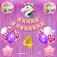 4Th Unicorn Theme Happy Birthday Banner Decoration Kit Light Pink For 4 Year Old Baby Boys Girls Kids 5 Pc Unicorn Theme 10 Pc P