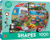 MasterPieces 1000 Piece Jigsaw Puzzle - Happy Campers, Cardboard, Multi Color, 25.55"x20.42", Model 72143