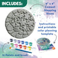 MindWare Paint Your Own Stepping Stone Kit - Mosaic Moon and Stars - Kits Include Paint and Brushes -