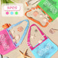 3Pcs Kids Letter Beach Shell Bag, Seashell Mesh Zipper Beach Pouch, Shell Collecting Bag for Holding Shells with Adjustable Stra