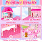 Seifar Doll House for Girls,10 Rooms Dollhouse with Dolls Figure, Puppies, Furnitures, Accessories, Playhouse Gift for Kids 3 4