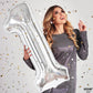 Katchon, Silver 1 Balloon For First Birthday - Giant, 40 Inch | One Balloon For First Birthday, Winter Onederland 1St Birthday Girl | 1 Balloons For 1St Birthday Silver, 1St Birthday Decorations Girls