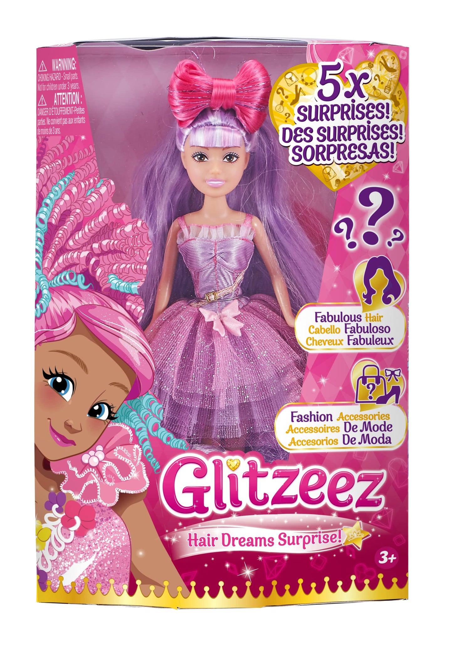Glitzeez Hair Dreams - 10.5' Doll With 5 Surprises And Interchangable Outfit By Zuru