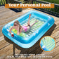 Sloosh XL Inflatable Tanning Pool Lounge Float, 85" x 57", Blue Green, PVC Raft for Adults, Model 40880