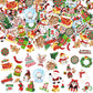Julbear Christmas Foam Sticker, 300Pcs Winter Bulk Colorful Printing Self-Adhesive Campus Themed Foam Stickers For Kids Christma