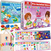 Curious 2 Learn Montessori Preassembled Busy Book For Toddlers Ages 3 And Up, Pre K Preschool Learning Activities Book - Autism Sensory Learning & Education Toys Kindergarten Workbook (Pink)