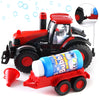 Prextex Bump & Go Bubble Blowing Farm Tractor Toy Truck with Lights, Sounds, and Action for Toddlers - Bubble Solution Included 