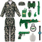 Spooktacular Creations Army Costume For Kids, Dark Green Camo Military Costume, Halloween Costumes For Boys Pretend Play Party (