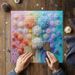 Flower Puzzles For Adults 1000 Pieces, Impossible Floral Puzzles, Colorful Rainbow Gradient Puzzle Hard,Challenging Spring Jigsaw Puzzles 1000 Pieces
