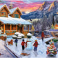 Ceaco - Classic Christmas - Lake Cabin At Christmas - 1000 Piece Jigsaw Puzzle